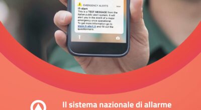 Il 14 settembre in Puglia verrà testato il nuovo sistema di allarme pubblico nazionale “IT-alert” promosso dal Governo italiano
